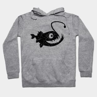 Vintage Deep Sea Angler Fish Retro Art Hoodie